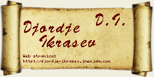 Đorđe Ikrašev vizit kartica